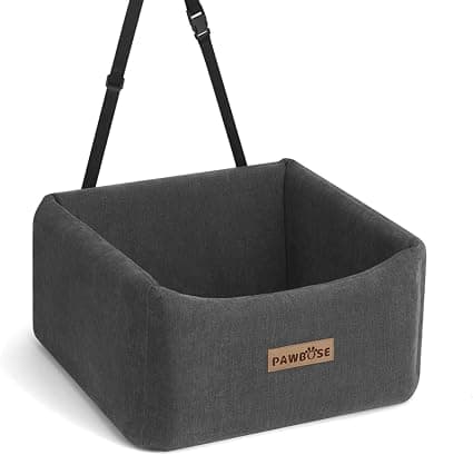 Dog Car Seat, Removable and Washable Pet Car Seat, Car Booster Seats for Medium Size up to 15 kg, Grey Car Seat for Pets