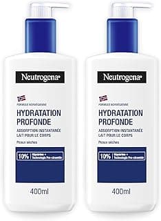 Neutrogena Deep Hydration Body Lotion (400ml pump bottle) – Fast absorbing body lotion for dry skin – Body care with 10% glycerin and pro-ceramide technology