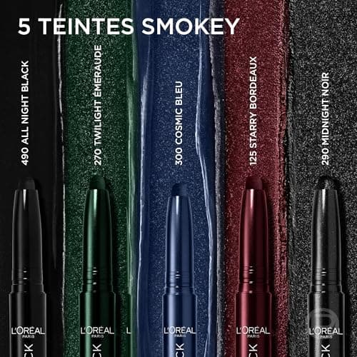 L'Oréal Paris Eyeshadow Pencil Stick and Melting Cream Texture Long Lasting Pigmentation Resistant to Smudges Shadow Stick Shade 290 Midnight Black - Image 5