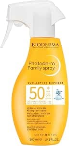 BIODERMA Photoderm Pediatrics Spray SPF50+ Sunscreen for Children from 12 Months, Extra High Protection - Sensitive Skin - Broad Spectrum UVA/UVB - Spray 300ml