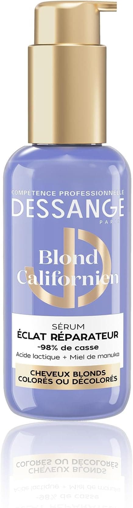 DESSANGE - Californian Blonde Repairing Radiance Leave-In Hair Serum - Lactic Acid & Manuka Honey - Nourishes, Repairs & Protects From Breakage - Blonde, Colored, Bleached Hair - 110ml - Image 1