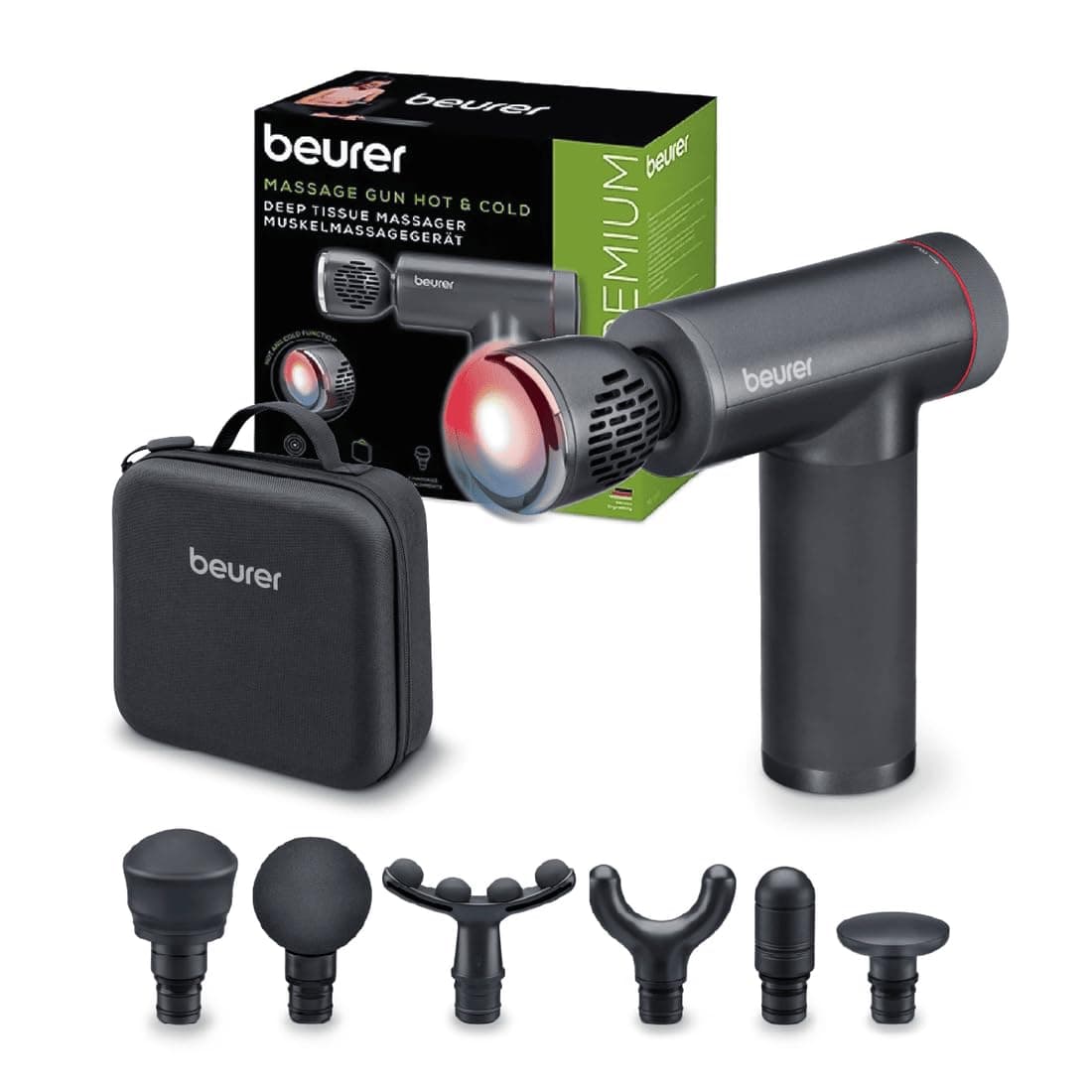 Beurer MG195 Strike Massage Gun with Cold and Heat Function, Professional Percutive Massage, Muscle Relief and Sports Recovery, Rechargeable and Portable - Image 4