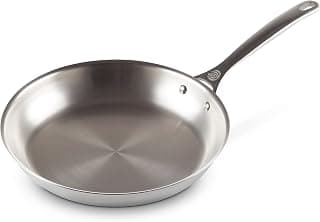 LE CREUSET Poêle à Frire Peu Profonde en Inox, 20 cm, Sans revêtement, 96600220000100