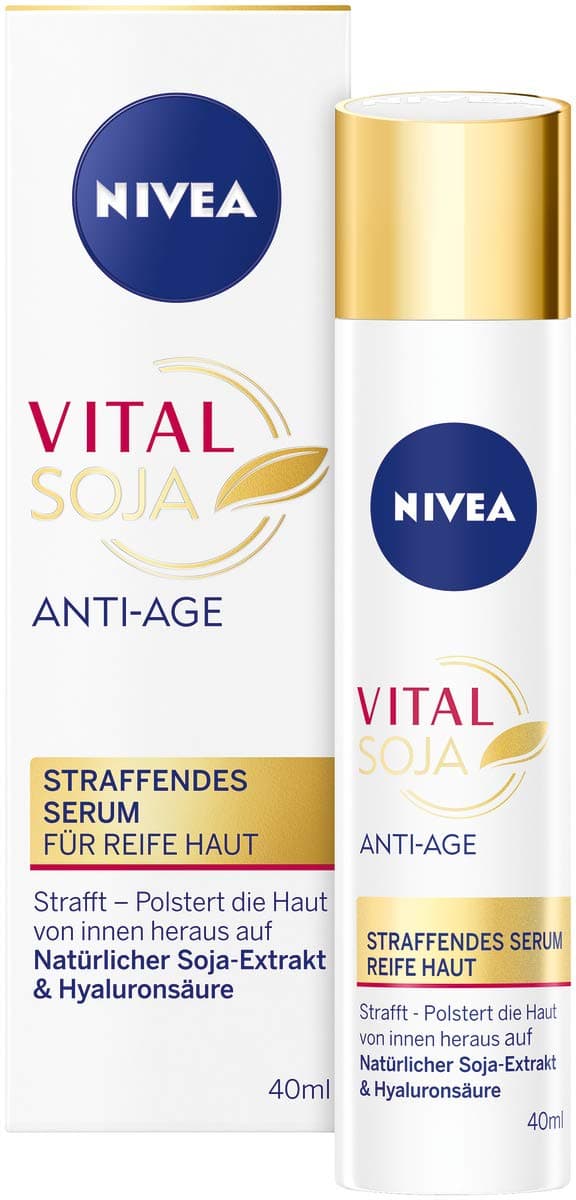 NIVEA Vital Soja Sérum anti-âge pour peaux matures (40 ml), hydratant à l'extrait de soja naturel, Sérum raffermissant à l'acide hyaluronique - Image 9