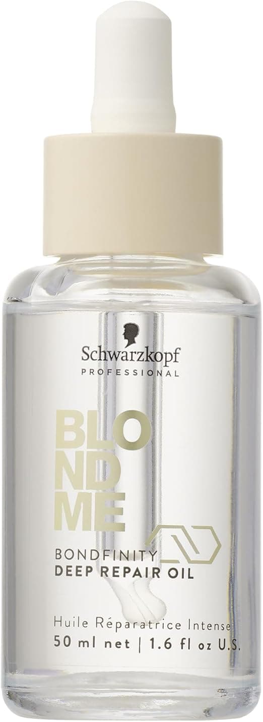 Schwarzkopf Professional BLONDME Bondfinity Deep Repair Oil Light Hair Oil Repairing Without Rinsing Thermal Protection Frizz Control Smoothing And Strengthening 50ml