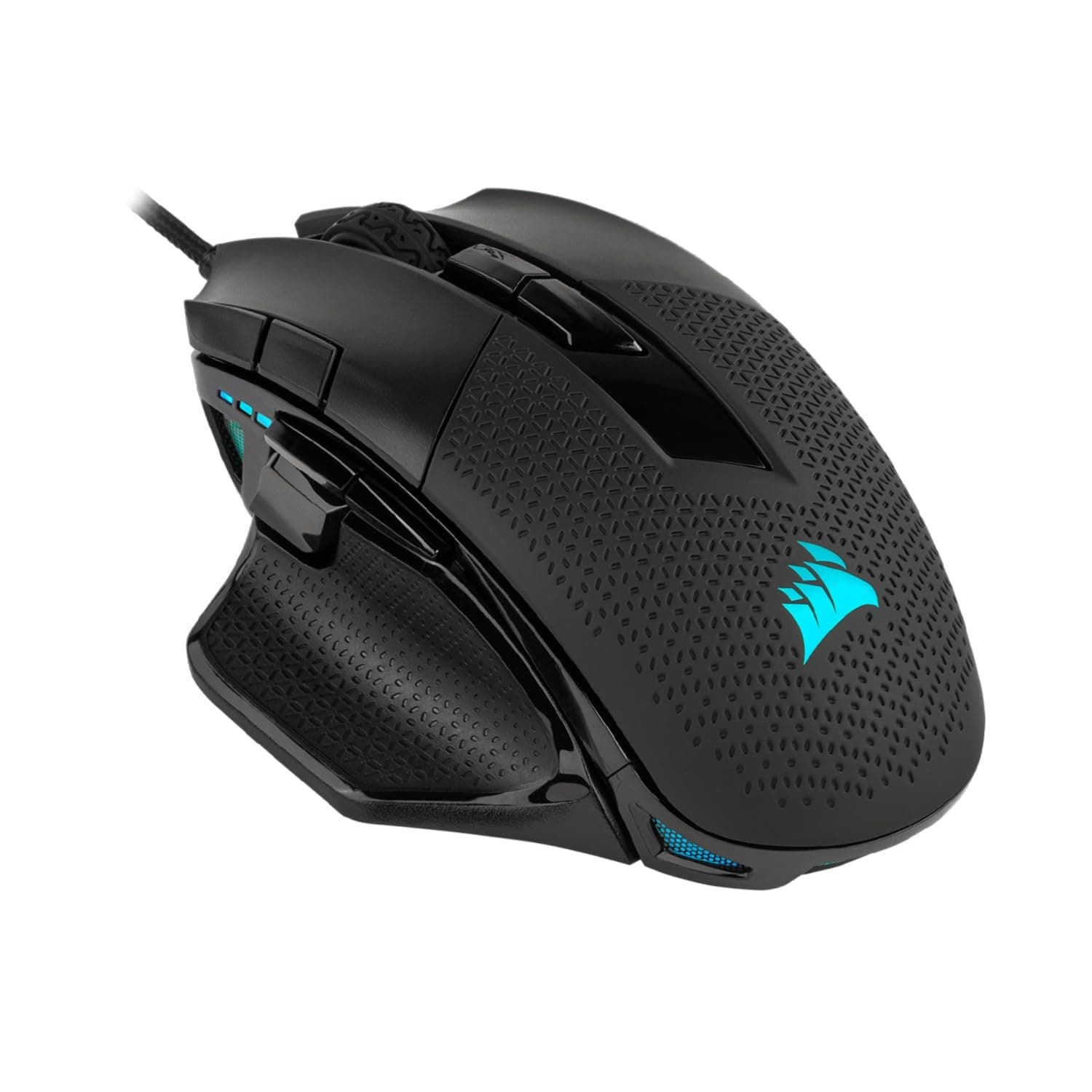 Corsair Nightsword RGB, Tunable FPS/MOBA Optical Gaming Mouse (18000DPI Optical Sensor, Weight Adjustment System, 10 Programmable Buttons, RGB LED Backlight) Black