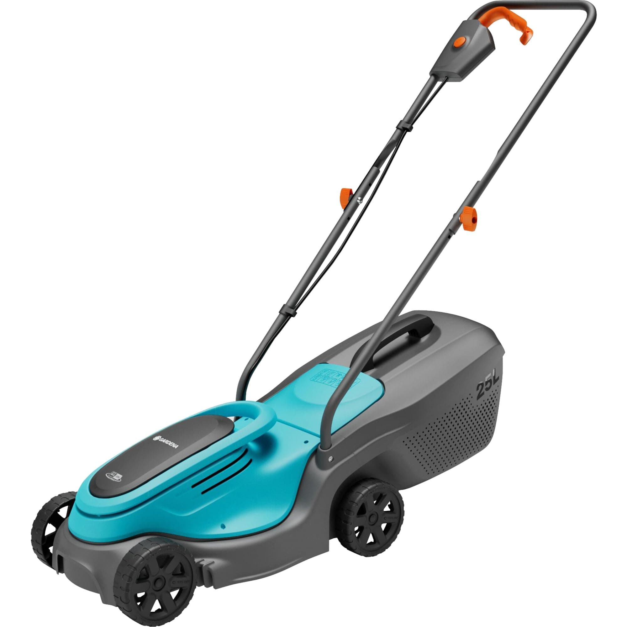 Gardena set tondeuse à gazon sans fil PowerMax 30/18V P4A, prêt à l’emploi: Tondeuse jusqu’à 150 m², largeur coupe 30 cm, hauteur coupe 35–65 mm, volume bac 25 l, poignée ergonomique (14630-20) - Image 2