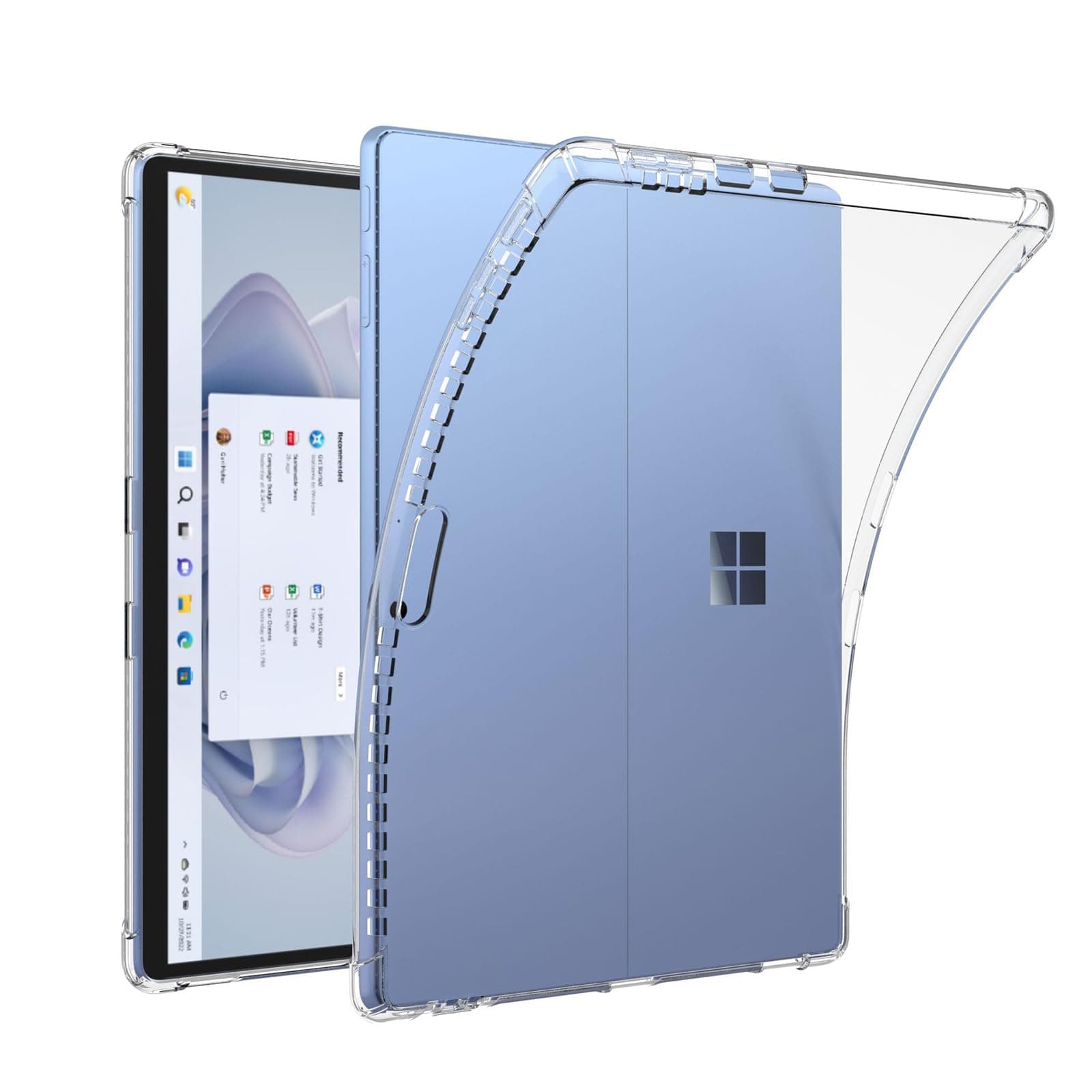 GIOPUEY Case for Surface Pro 8/9/10/11, Soft TPU Back Cover, Slim Cover, Airbag Protection Case