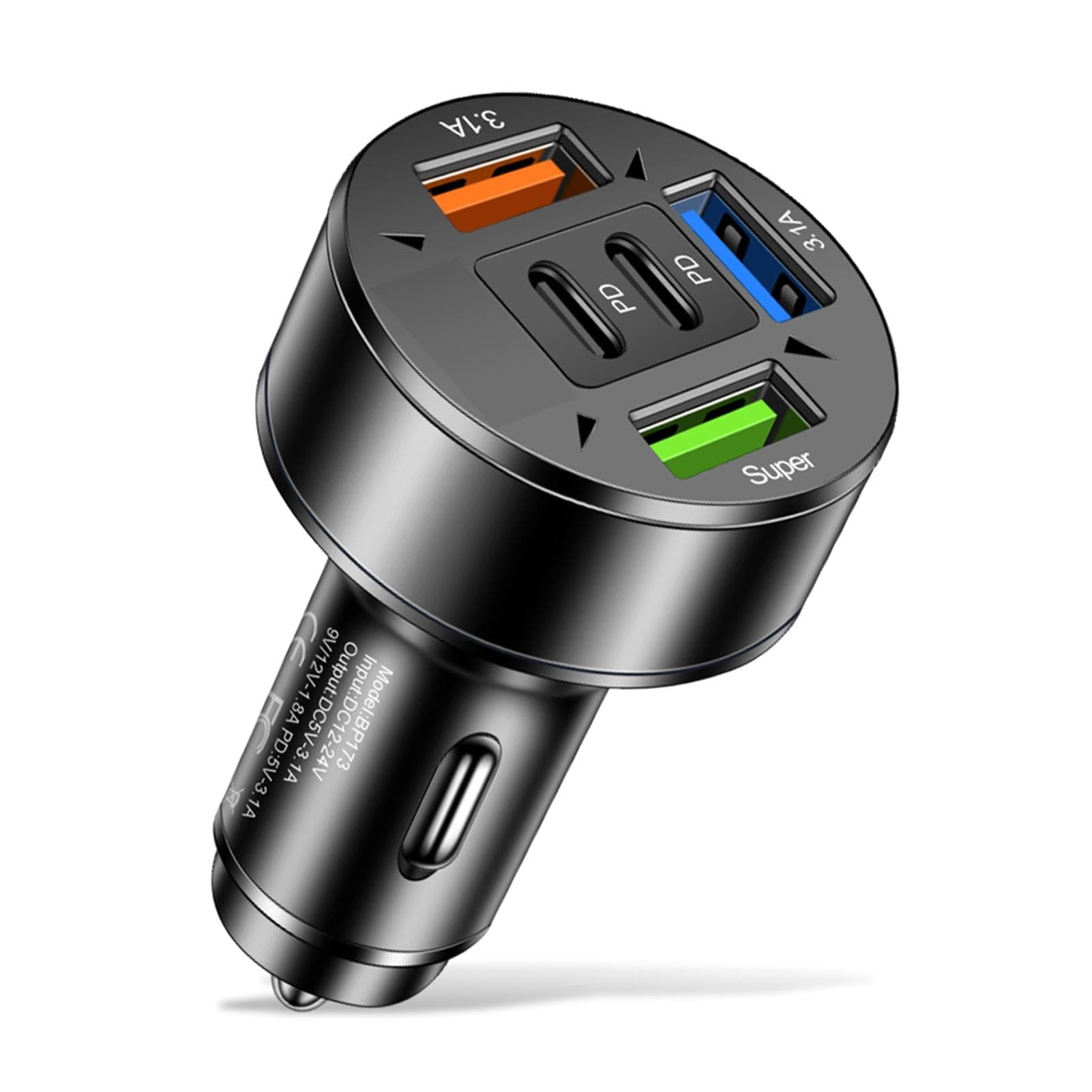 Mobil Chargeur de téléphone de voiture | Chargeur de voiture USB super rapide USB de type C Adaptateur de chargeur de voiture multi-ports | Type C Pd Super Fast Charge Mobile Phone Socket Adapter en