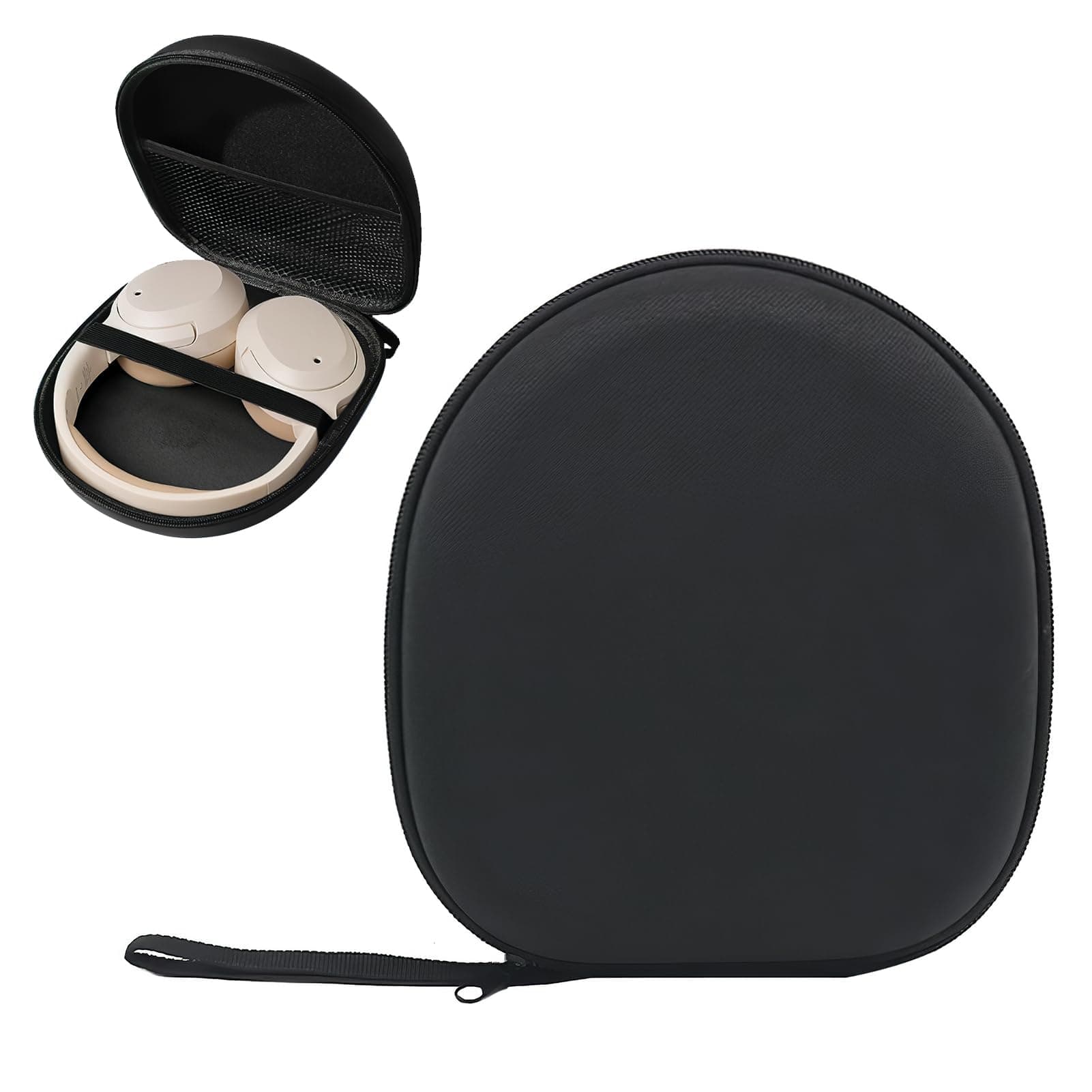Headphone Case, Heavy Duty Headphone Carrying Case Compatible with Sony MDR-XFB950BT, MDRZX310, MDRZX330, COWIN E7, Bose QC25, Grado SR80, Heavy Duty Nylon, Black, Universal Size - Image 1