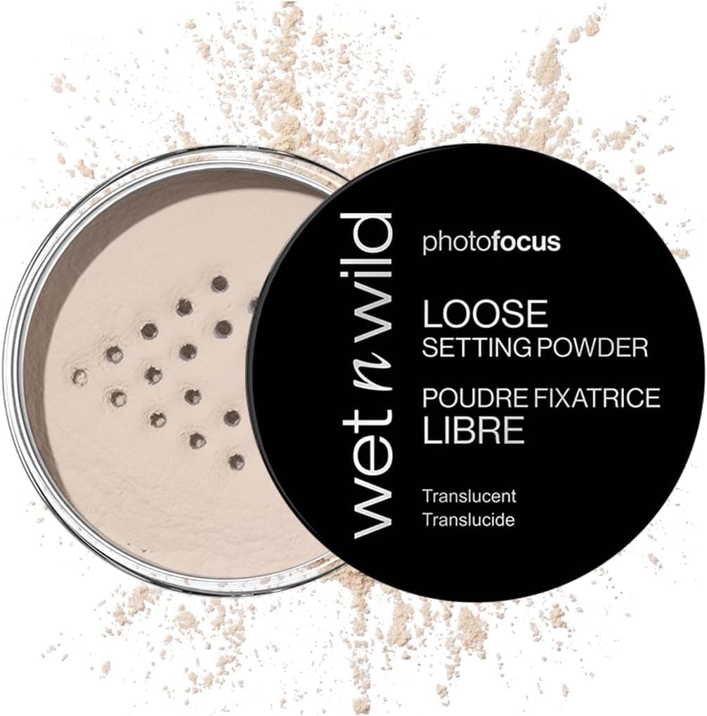 Wet n Wild Photo Focus Loose Setting Powder, Poudre de Fixation Soyeuse et Légère pour Fixer, Matifier, Absorber l'huile et Cuire, Effet Flou Doux, Translucent