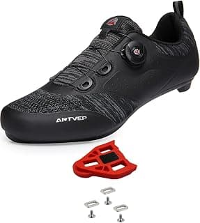 Chaussures de Cyclisme Homme Femmes Chaussure Peloton Chaussures de Vélo Route VTT, Compatibles Look SPD SPD-SL Delta avec Crampons Antidérapants