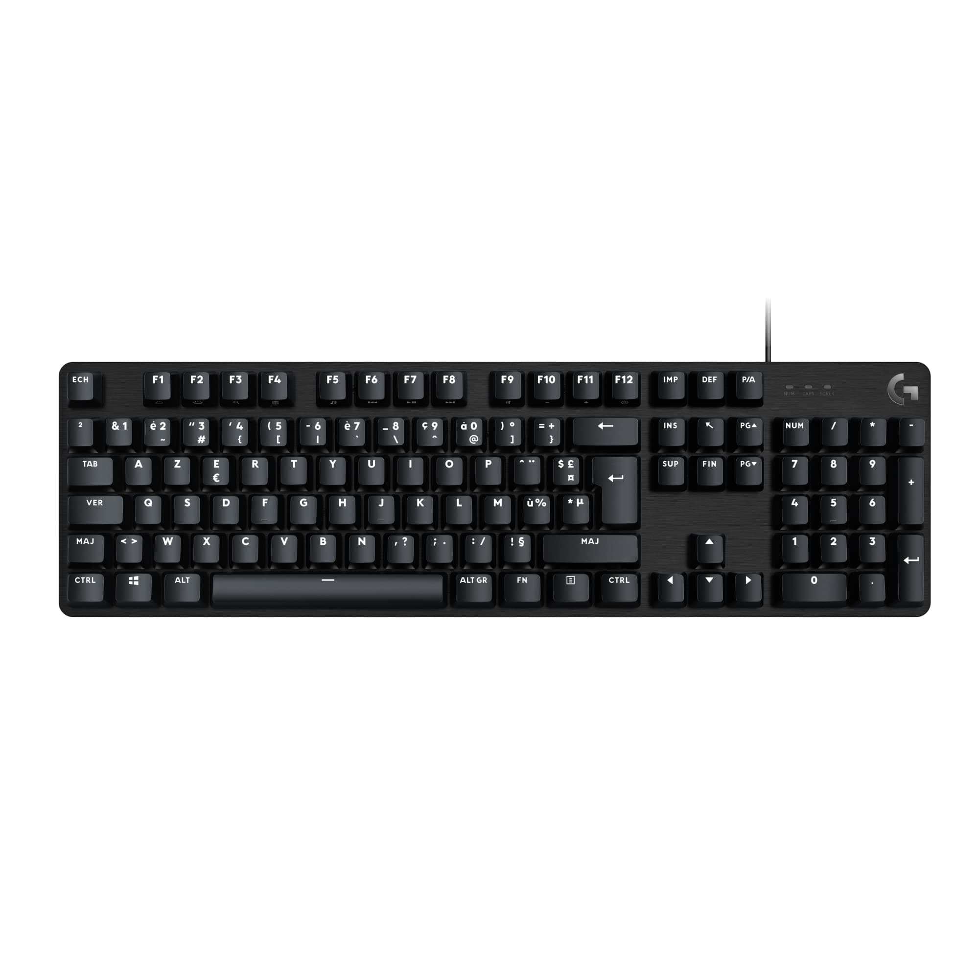 Logitech G G413 SE Large Size Mechanical Gaming Keyboard – Backlit with Touch Mechanical Switches, Anti-Ghosting, Compatible with Windows, MacOS, French AZERTY Keyboard – Black - Image 1