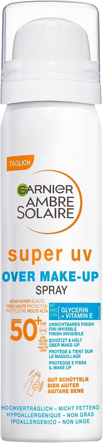 Garnier Ambre Solaire Super UV Over Maquillage Spray SPF 50+ - Image 1