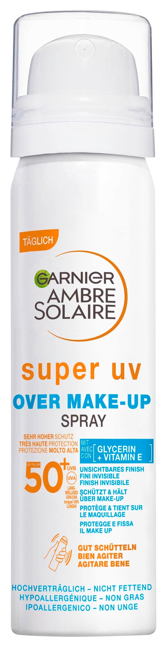 Garnier Ambre Solaire Super UV Over Maquillage Spray SPF 50+ - Image 8