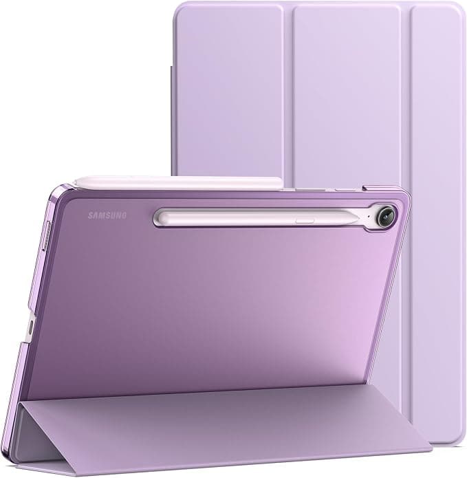 JETech Case for Samsung Galaxy Tab S10 Lite/S10 FE/S9 FE 10.9 Inch, Slim Folio Protective Tablet Case Cover Stand Translucent Trifold Back Support Charging S Pen (Lavender) - Image 1