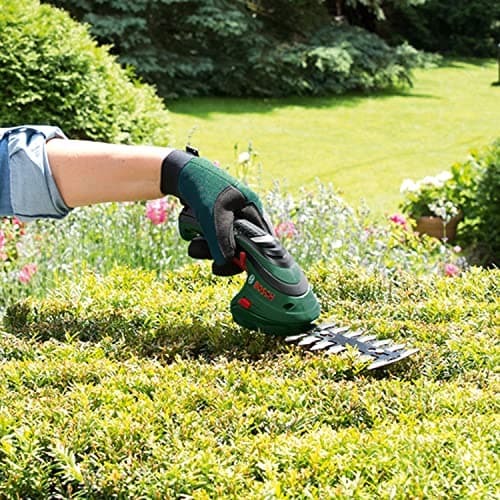 Bosch Isio Battery Grass Trimmer Set (3.6V, Blade Length 12cm, Blade Spacing 8mm, with XL Gardening Gloves Included) - Amazon Edition - Image 6