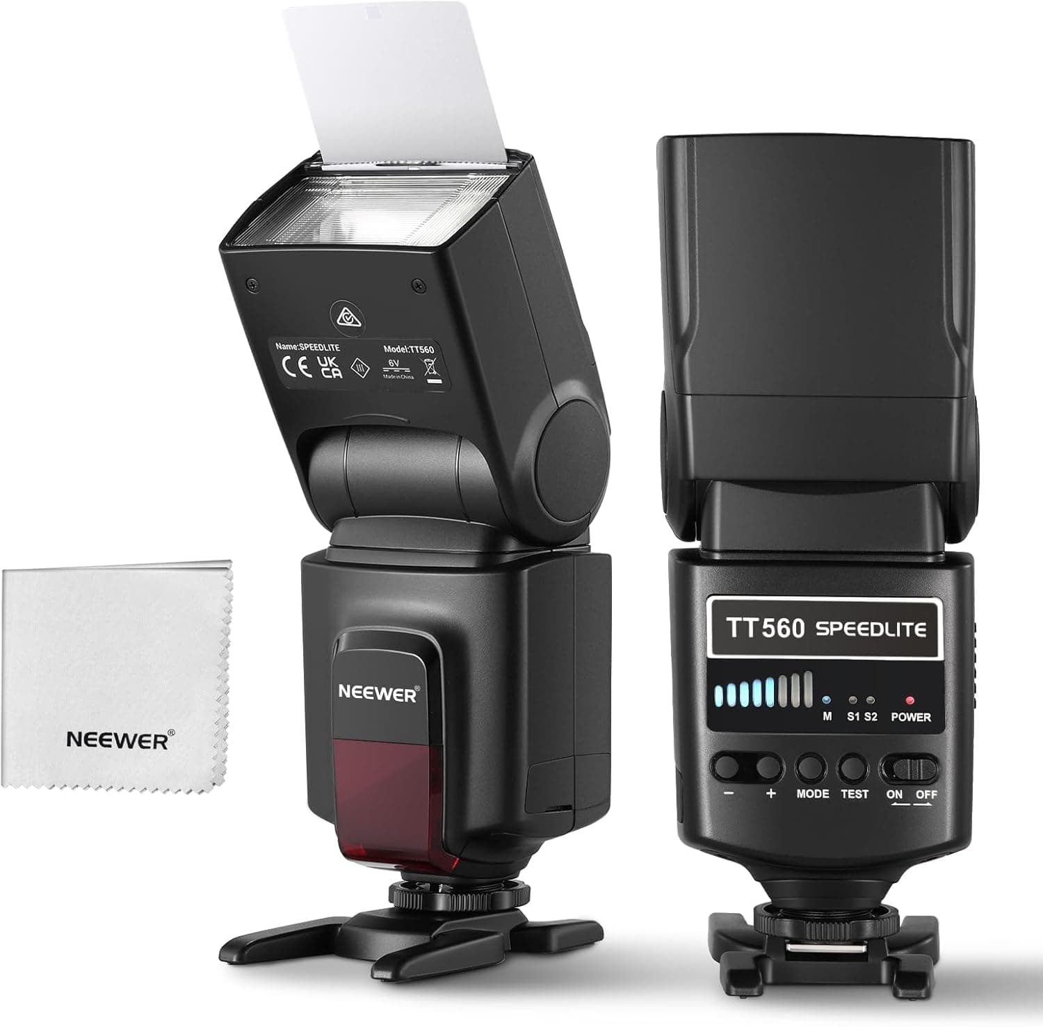 NEEWER TT560 Flash Speedlite Compatible with Canon Sony Nikon Panasonic Olympus Pentax and Other DSLR, Studio Lighting, Digital Camera, with Shoe Standard Accessory Holder