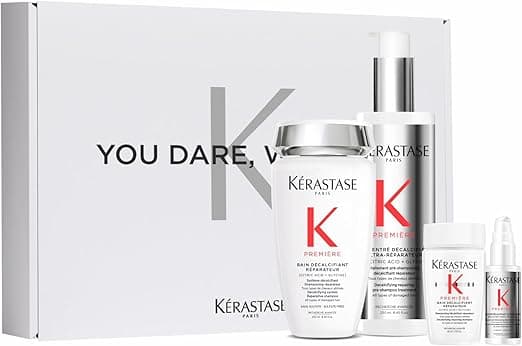 KÉRASTASE Première Ultra-Repair Routine for Damaged Hair - Innovative Formula with Citric Acid & Glycine - Sulfate Free - Decalcifying Bath 250 ml & 45 ml + Decalcifying Concentrate 250 ml & 45 ml