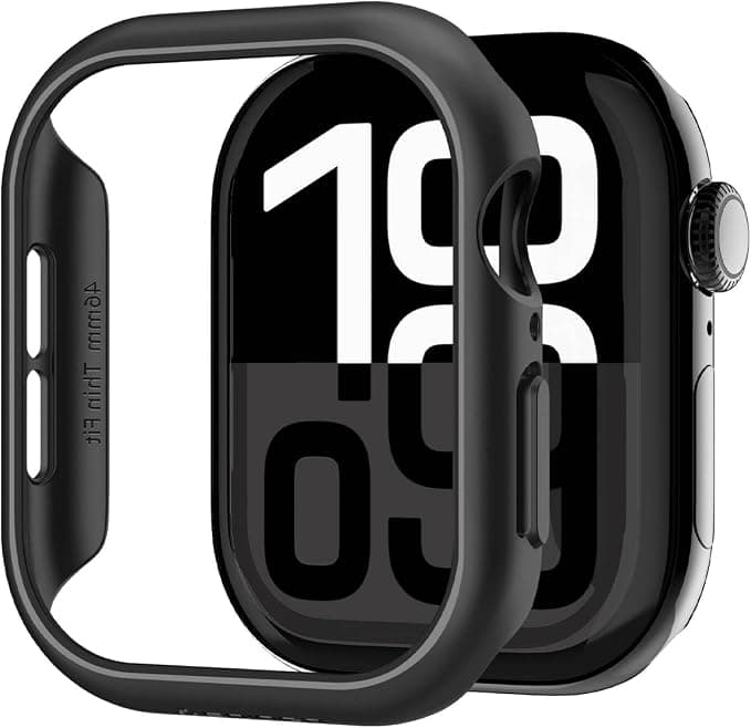Spigen Thin Fit Case Compatible with Apple Watch Series 11/10 46mm (2025/2024) - Black - Image 1