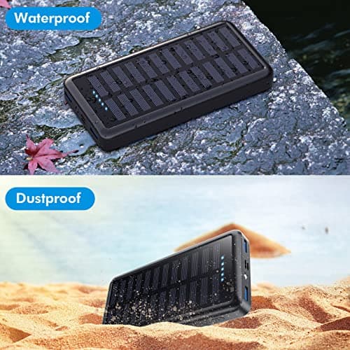 External Battery USB C 26800mAh, Solar Power Bank 15W PD 3.0A Fast Charging, Portable Solar Charger with LED Flashlight Battery Compatible with iPhone/Samsung, Tablet and Camping - Image 7