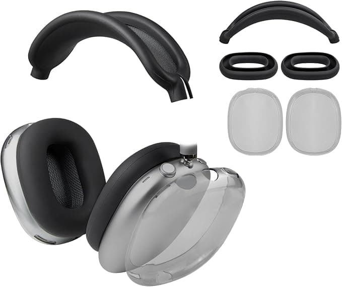 SOULWIT Silicone Protective Cover for Cushions + TPU Case + Replacement Headband for Apple Airpods Max Headset, Accessory for Apple Airpods Max - Image 1