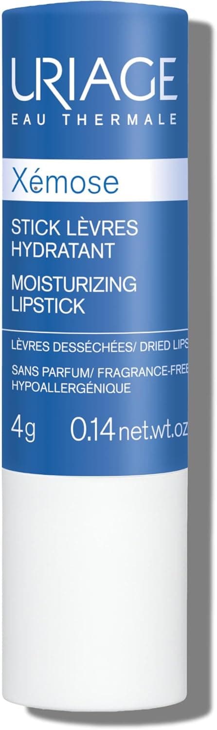 Uriage Uriage Xemose Baume à Lèvres - Acide Hyaluronique, Beurre de Karité, Vitamine C - Baume Apaisant Ultra-Doux - Lèvres très Sèches, Sensibles, Gercées - Hydratation Intense & Protection - Sans Parfum 4g