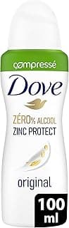 Dove DOVE - Déodorant Femme Original Zinc Protect - Spray Compressé - 0% Alcool - 72h de protection anti-odeurs- 100ml