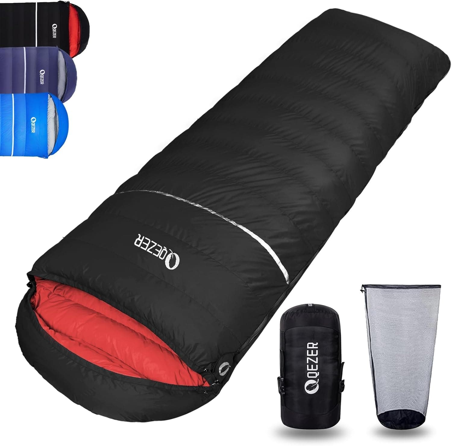 Winter Sleeping Bag Outdoor Sleeping Bag Down to -18°C Lightweight Warm Sleeping Bag with Premium Down 620FP for Camping, Hiking and Trekking