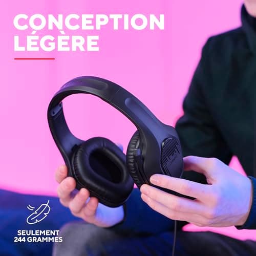 Trust Gaming GXT 418 Rayne Lightweight Gaming Headset for PC Xbox PS4 PS5 Switch Mobile, 50mm Transducers, 3.5mm Audio Jack, 2m Cable, Wired Over-Ear Gaming Headset with Microphone, Black - Image 5