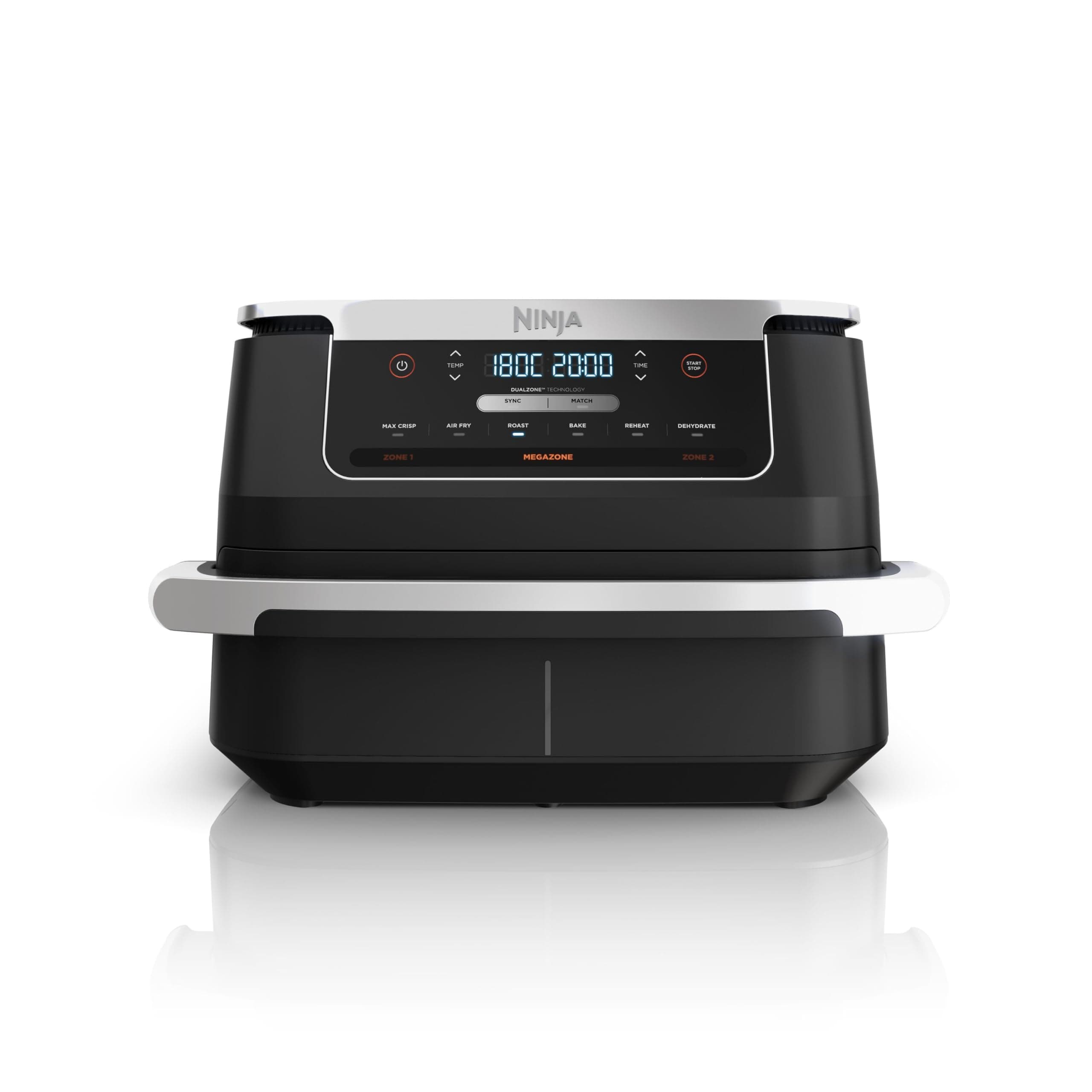 Ninja FlexDrawer Friteuse sans huile, Petite friteuse à air, double bac, compartiment 6,6L, appareil de cuisine multifonction 6-en-1, modes Air Fry/Roast/Bake, compatible lave-vaisselle, noir AF550EU - Image 2