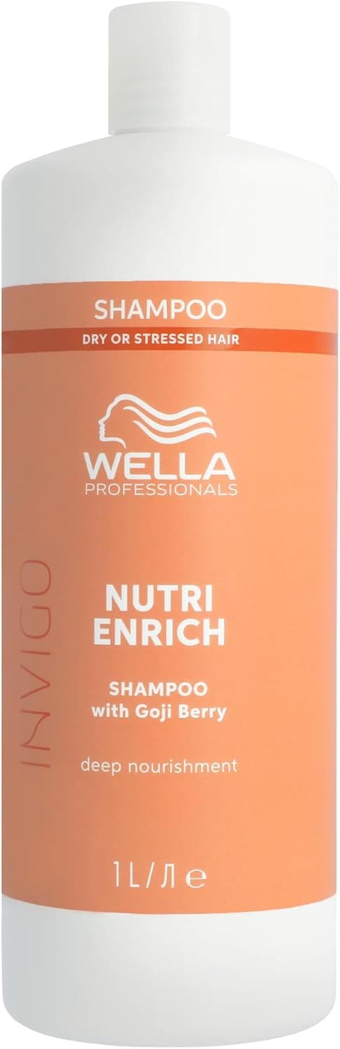 Wella Professionals Invigo Nutri-Enrich Shampooing professionnel pour cheveux secs et abîmés, répare et renforce les cheveux ternes, shampooing nourrissant en profondeur
