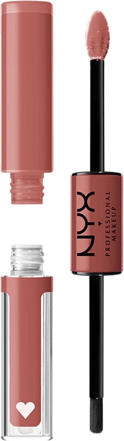 NYX Professional Makeup Shine Loud Lip Gloss, Intensely Pigmented, Double Ended Lipstick and Gloss, Long-Lasting Shine, No Transfer, Shade: Magic Maker (05)