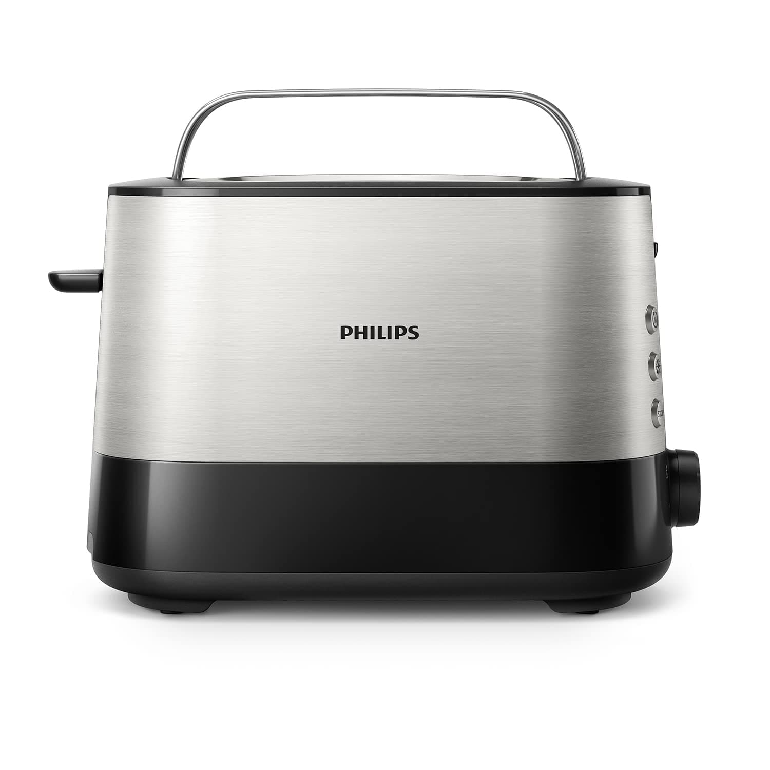 Philips Toaster - 2 Slots, 7 Settings, Pastry Warmer, Defrost, Elevation, Automatic Shutdown, Black (HD2637/90)