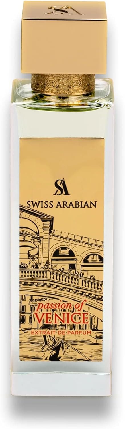 Swiss Arabian Passion of Venice Unisex Perfume Extract 100 ml – A Luxurious Fusion of Green Notes, Jasmine and Warm Amber Musk – A Captivating and Timeless Fragrance