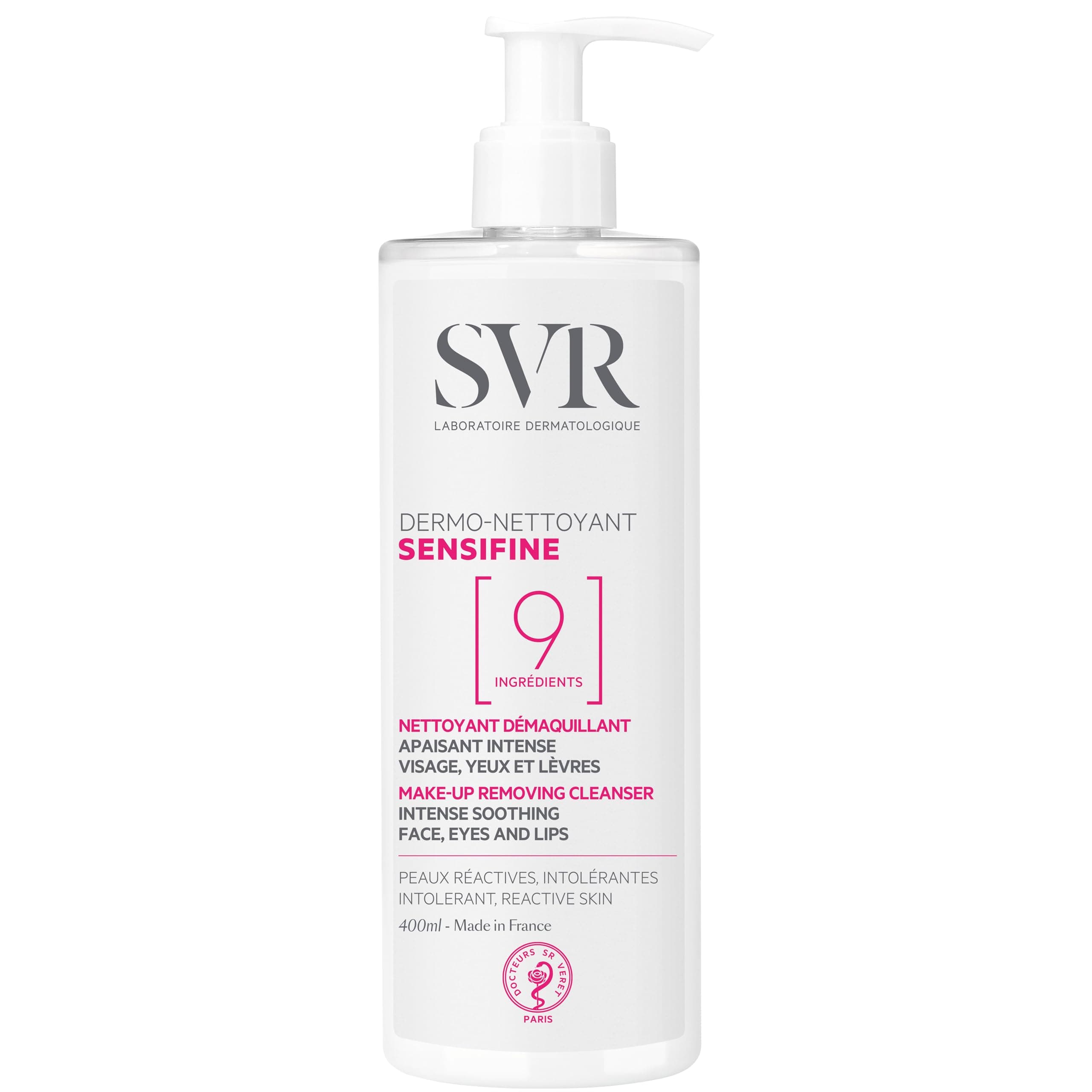 SVR - Sensifine Dermo-Nettoyant - Gamme Sensifine – Nettoyant démaquillant apaisant – Pour peaux sensibles, réactives ou intolérantes – Niacinamide, Propanediol – 200 ml - Image 8