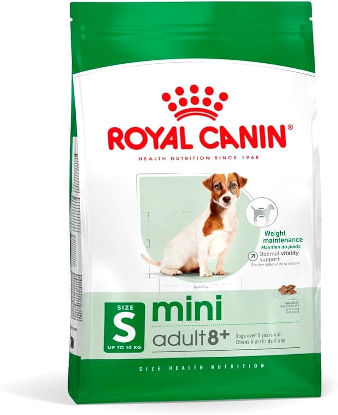 Royal Canin Mini Adult 8+ | 4 kg | Complete Food for Older Dogs of Small Breeds | Ages 8+ | Adjusted Energy Content