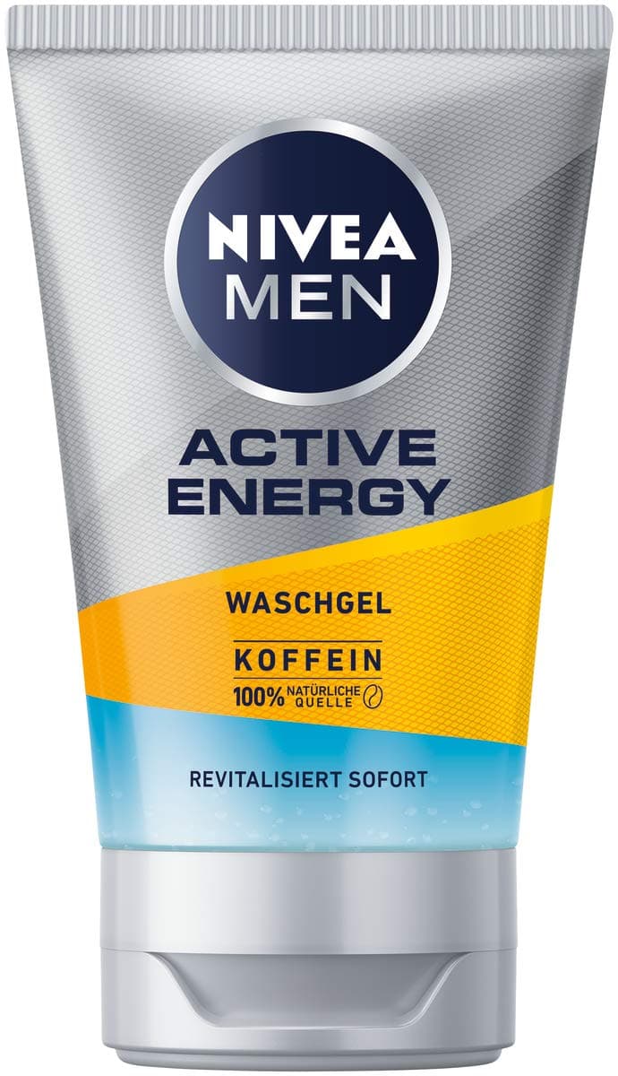 NIVEA MEN Gel nettoyant Active Energy (100 ml), gel nettoyant à la caféine 100% naturel, nettoyant pour le visage rafraîchissant et en profondeur - Image 10