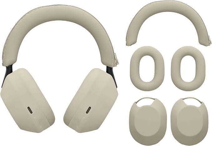 kwmobile 3 in 1 Case Compatible with Sony WH-1000XM5 - 3 in 1 Full Protection Kit - Anti-Scratch, Anti-Sweat and Shockproof for Headphones - Image 1