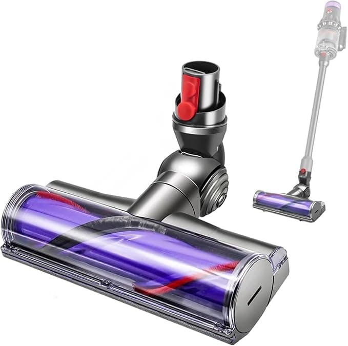 Dyson Replacement Brush Head for Dyson V12 Detect Slim and V10 Digital Slim, with Interchangeable Direct Drive Cleaner and Turbine Floor Nozzle for Hardwood Floors and Carpets