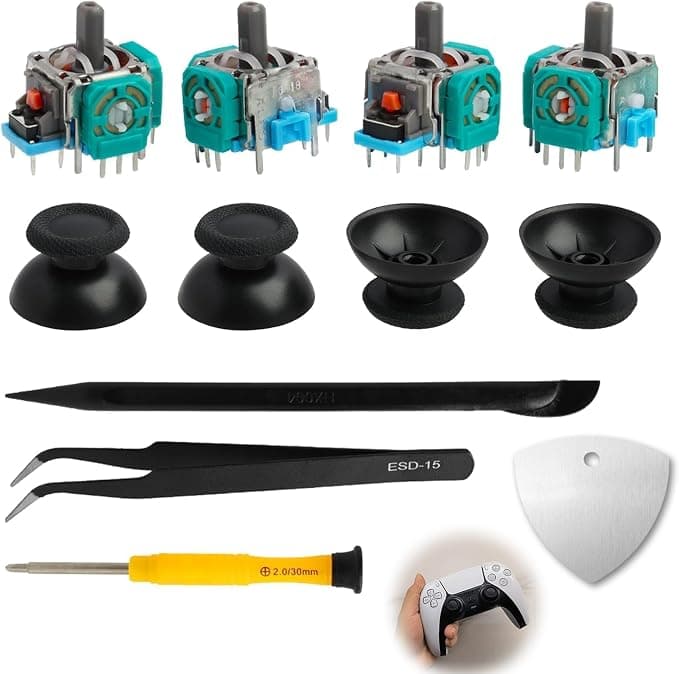 4 Pieces Joystick for PS5 Controller, Replacement Analog 3D Module Potentiometer, Joysticks for Sony PS5, Thumbstick Controller Accessories - Image 1