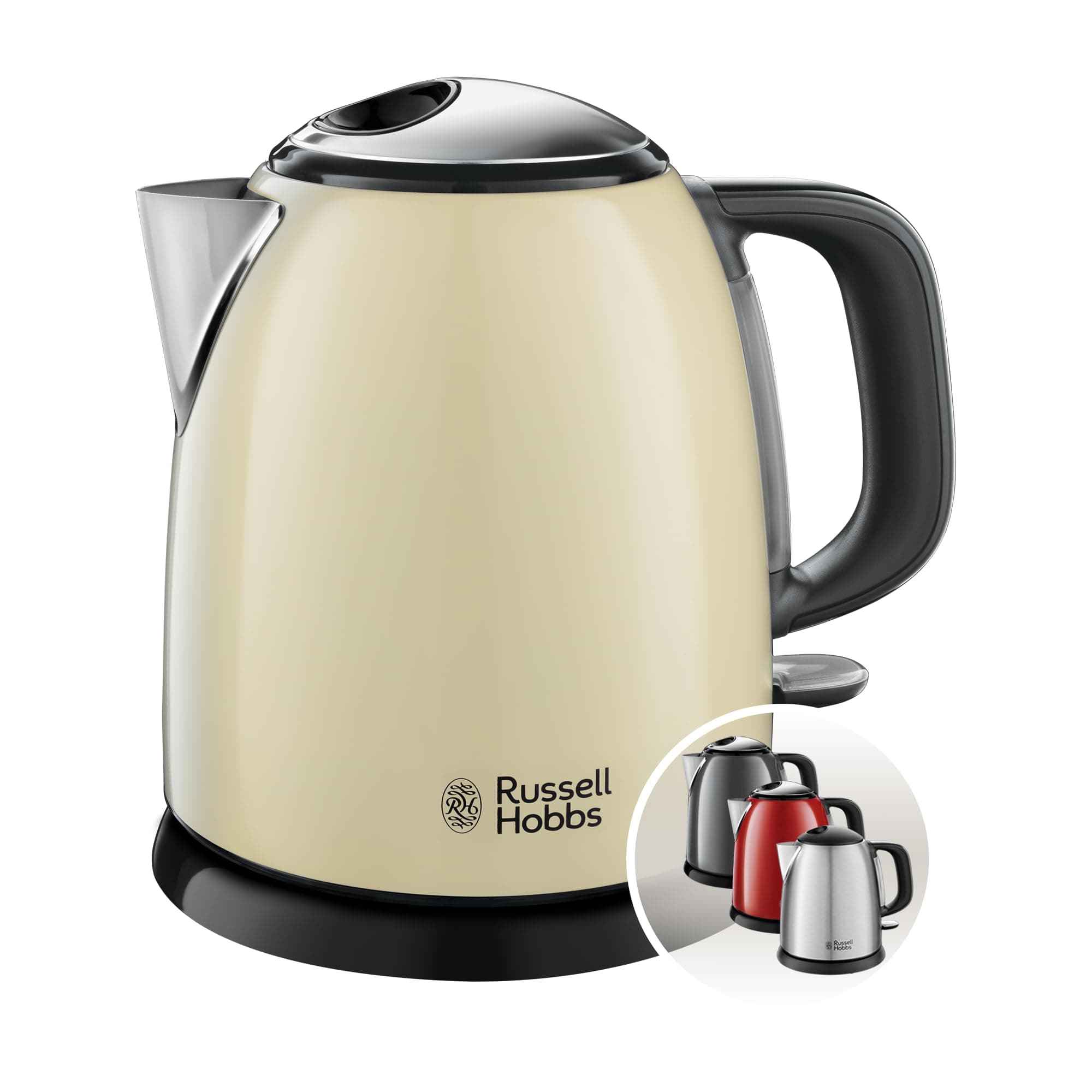 Russell Hobbs Russell Hobbs 24994-70 Colours Plus Cream Electric Kettle (1L, Fast Boiling, Perfect Flow, Visible Water Level, Anti-Limescale Filter, Energy Saving)