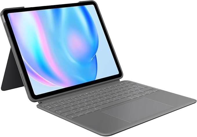 Logitech Combo Touch for iPad Air 13-inch (M2)(2024) Keyboard Case and Digital Stylus Pencil (2024 and later), French AZERTY Keyboard - Grey