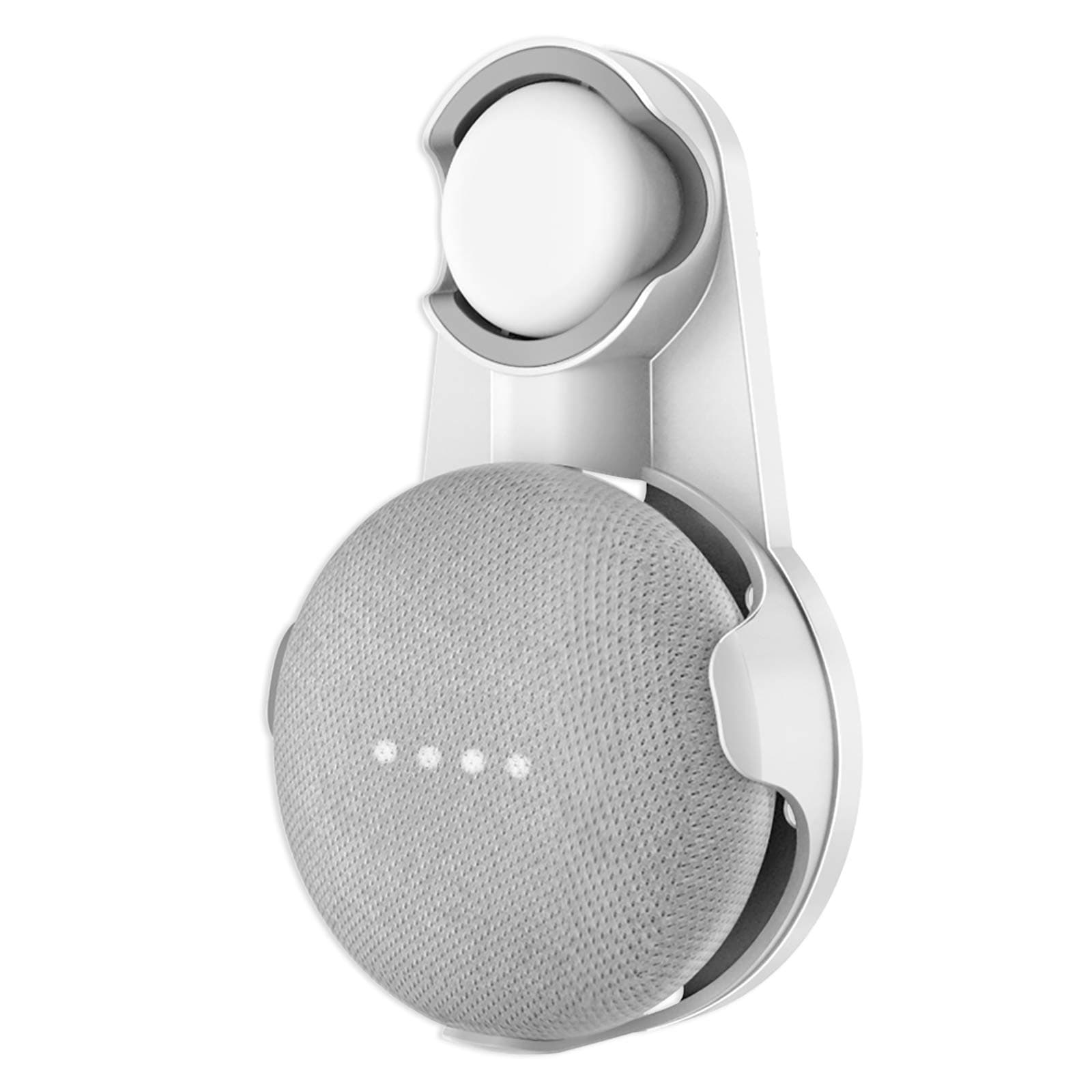 Cozycase Nest Mini, Google Home Mini, Mounting Bracket with Integrated Cable Management (White + Grey))
