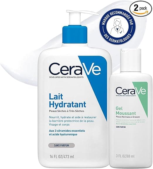 CeraVe - Routine Hydratante - Gel Moussant 88 ml + Lait Hydratant 473 ml - Nettoie, Hydrate & Préserve la Barrière Cutanée - Soins aux 3 Céramides Essentiels - Peau Mixte à Grasse - Image 10