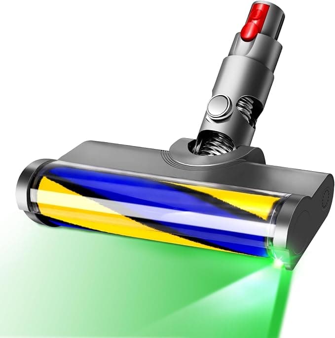 Soft Roller Brush Head for Dyson V12 Detect Slim / V10 Slim Accessories, Cordless Hardwood Floor Cleaners with Green Light - Image 1