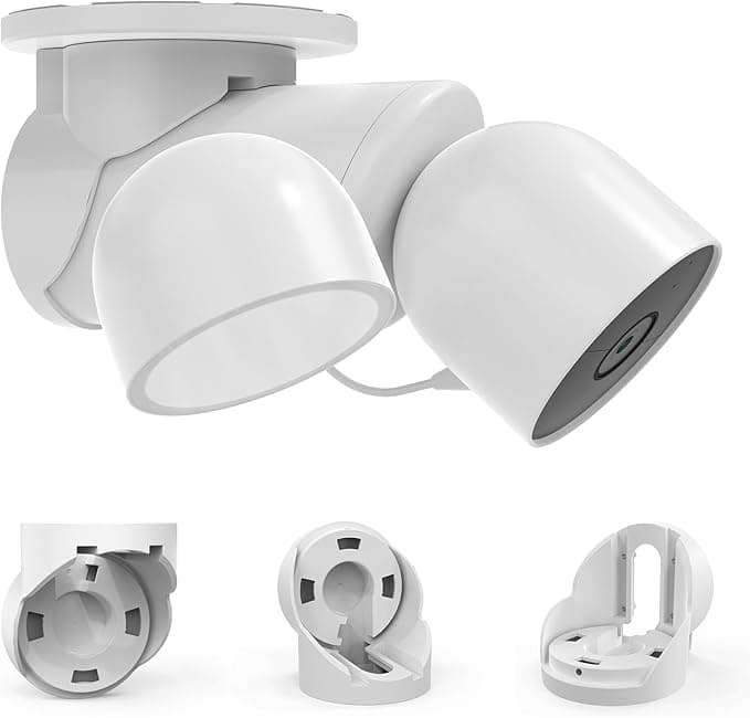 Eave Mount for Google Nest Cam with Projector and Nest Cam Outdoor Wired, ABS Outdoor Camera Mount with Protective Cover, Stable and Durable Bracket for Increased Security