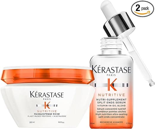 KÉRASTASE Nutritive Nourishing Routine for Fine to Medium Hair - Dry to Very Dry - Masquintense Mask (200 ml) + Concentrated Nourishing Serum Tip Filler (50 ml) - Image 1
