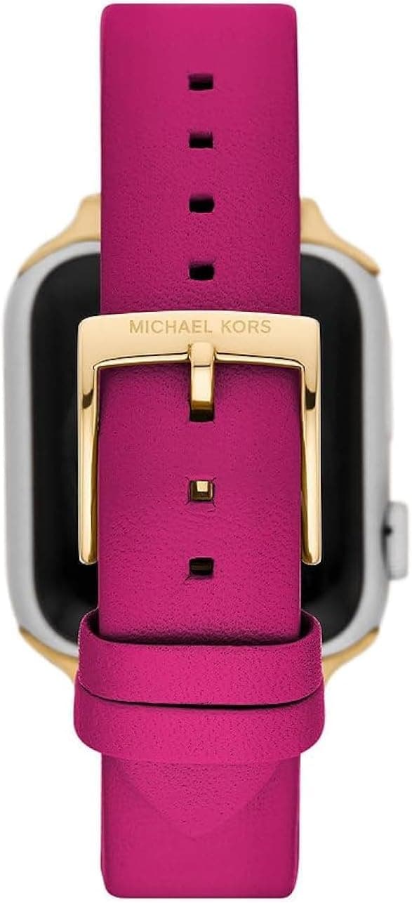 Apple Michael Kors Bracelet en Cuir ou PVC pour Femme, Compatible avec Apple Watch® 38mm/40mm/41mm