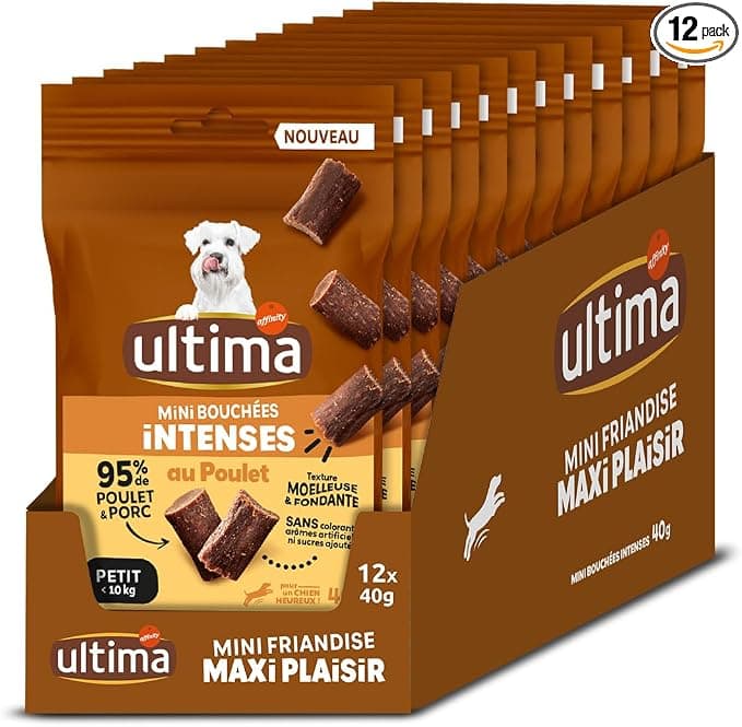 Ultima Treats for Small Adult Dogs – Intense Chicken Bites Pack of 12 x 40 g - Image 2